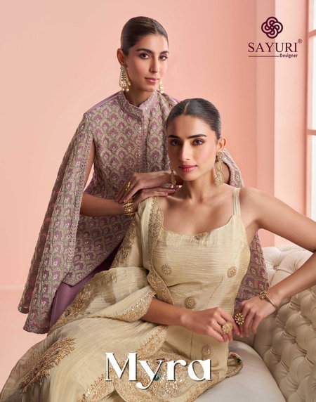 Myra By Sayuri Chinon Silk Embroidery Readymade Suits Wholesalers In Surat